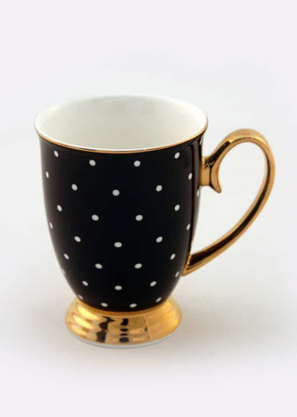 Cristina Re - Polka dot mug - black & gold - Image 2