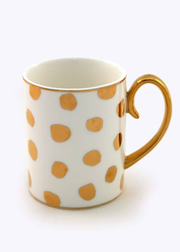 Cristina Re Polka dot mug - ivory & gold - Image 2
